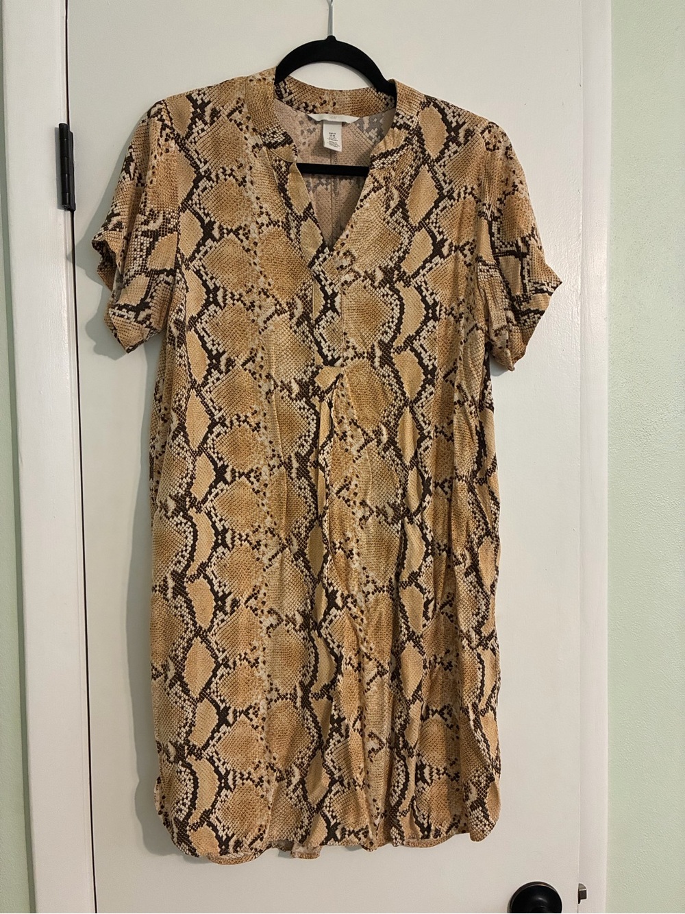 H&M cotton snakeskin dress